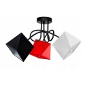 Loft-diament-3-MIX różne kolory abażurów, 3 kolory konstrukcji