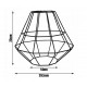 Kosz Lampa stojąca druciana w stylu loft 2 kolory czarny lub biały